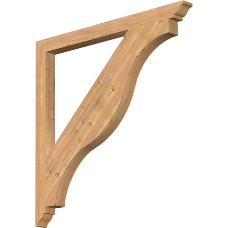 Funston Traditional Smooth Bracket, Western Red Cedar, 3 1/2W X 48D X 48H